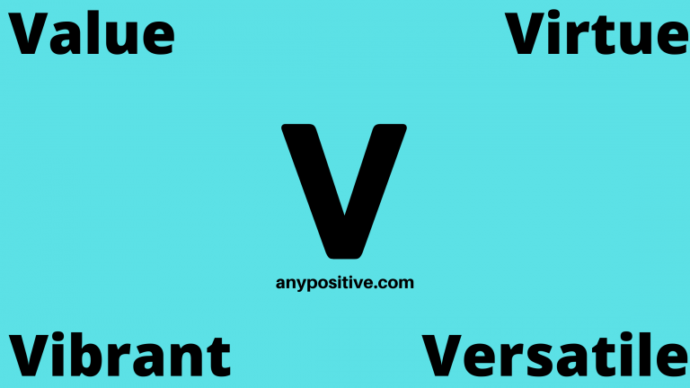 List of Positive Words That Start With V