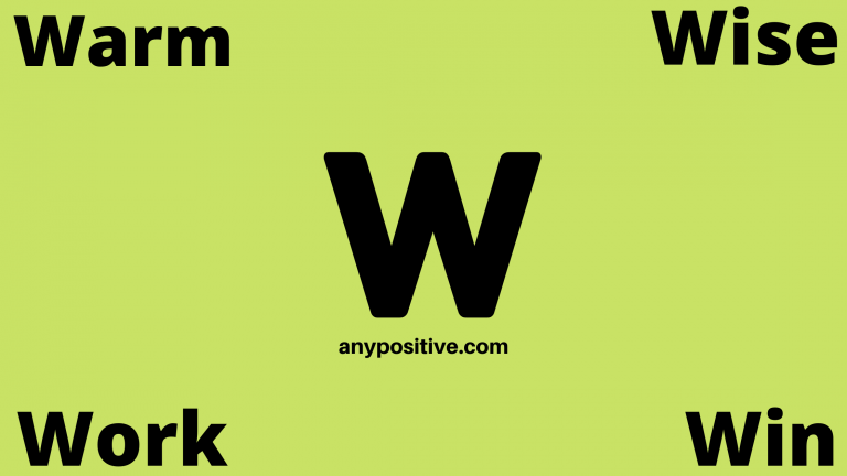 List of Positive Words That Start With W